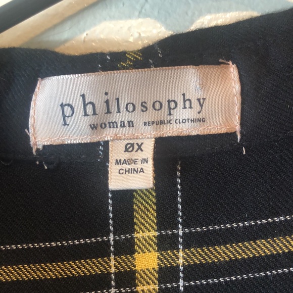 Philosophy Republic Clothing plaid high/lo flannel - Picture 2 of 5
